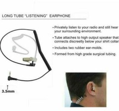 Listen Only 3.5mm Acoustic Tube Earpiece Headset For 2-Way Radio