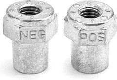 Car Positive Negative Battery Post Terminal, 2 Pair Zinc Alloy Battery Adapter,