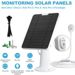 Solar Panel Charger For Arlo Ultra/Ultra 2/Pro 3/Pro 4/Pro 3 Floodlight Camera