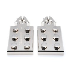Pair ILL Customz 6 Spot Flat Lug Battery Terminal SAE Top Post Clamp