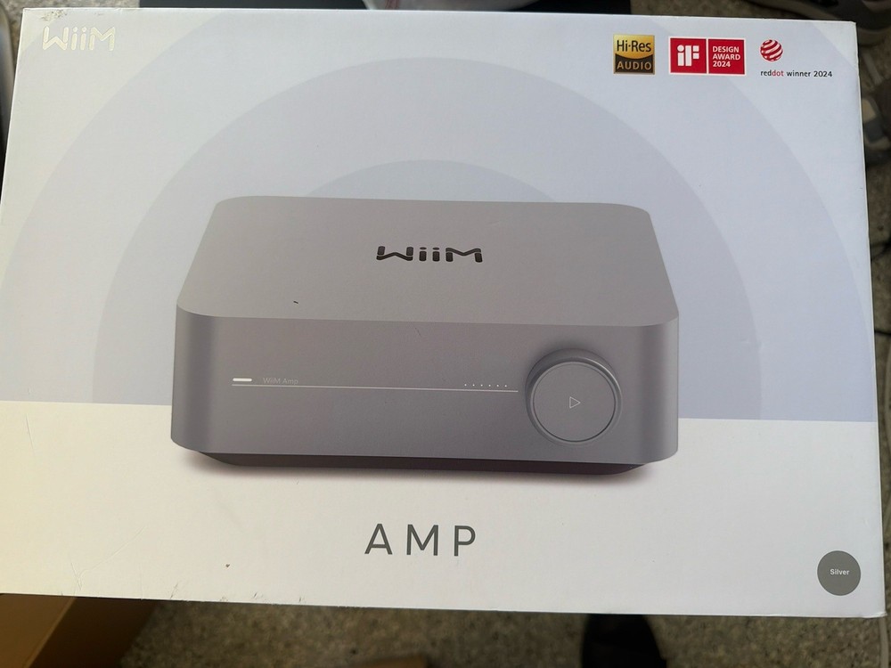 Wiim Amp WiFi 120w x 2 Streaming Amplifier Receiver w/ HDMI – Silver
