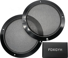 FDXGYH 2 Pack 8 Inch Speaker Grills Cover Metal Mesh Grill [Black] | Horn Guard