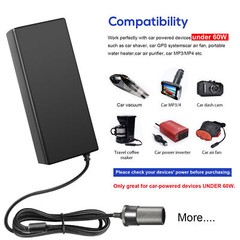 AC To DC 110V To 12V 5A/10A Car Cigarette Lighter Socket Converter Power Adapter