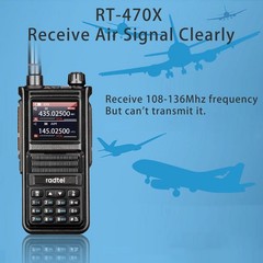 RT-470X Multi-Band Ham Radio 256CH Aviation Air Band NOAA Marine Walkie Talkie