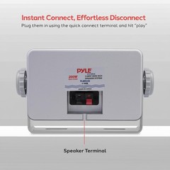 Pyle 3-Way Waterproof Marine Box Speakers – 3.5″ 200 Watt Dual Indoor Outdoor…
