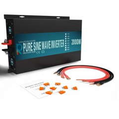 2000W Pure Sine Wave Inverter 12v 24v 36v 48V to 110V 120V Power Converter Camp