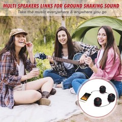 Mini Portable Black Speakers Lightweight Plug and Play 10 Hours Playback