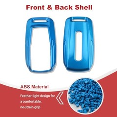 for Dodge RAM Key Fob Cover with Keychain Full Protection Durable ABS Blue