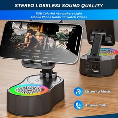 GMOX 5-in-1 Bluetooth Speaker Phone Stand Holder 4000mAh Power Bank LED Light