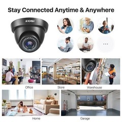 ZOSI 5mp Lite 8CH DVR 1080p Security Camera System Outdoor H.265+ Home CCTV Kit