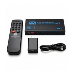 4K 60hz 4×2 HDMI Matrix w/ Audio 4X2 Matrix HDMI Switch Splitter 4 in 2 out