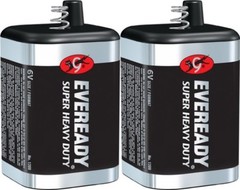 2 Eveready 1209 Zinc-Carbon Super Heavy Duty Lantern 6 Volts Batteries