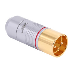 24K Gold Plated HIFI Audio Cable Plug Pure Copper XLR Connector Male Female