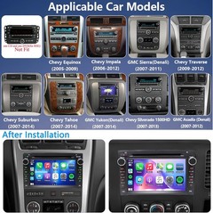 Car Radio Stereo DVD CD Carplay Navi For GMC Sierra Yukon Acadia 2007-2013