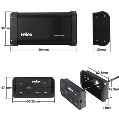 Velex Marine Bluetooth Amplifier Speaker Package