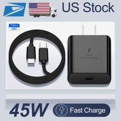45W Wall Adapter Fast Power Charger 6ft Charging Cord For Samsung Galaxy S24 S23