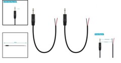 Versatile 3.5mm Speaker Wire Pigtail Connector 2-Pack – Ideal for Audio Projects