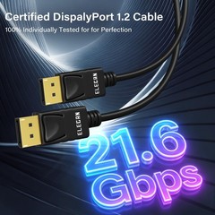 3 PCS VESA 4K DisplayPort 1.2 Cable 4 FT MaleToMale Gaming Monitor Cord