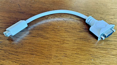 Mini-DVI Male to VGA Female Video Cable Adapter (White) – 6 inches