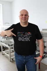 Flexstyle S-meter with Callsign, frequency T-shirt, Embroidery Ham Radio S-5XL