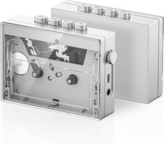 FiiO CP13 Portable Cassette Tape Player 3.5mm Earphone Jack (Transparent/Silver)