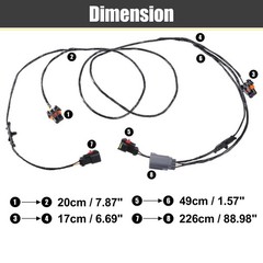 1 Set Front Fog Light Lamp Wiring Harness for Chrysler 300 2005 2006 2007 200…