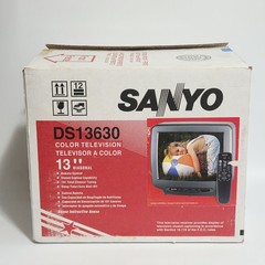 NEW CRT TV 13″ Sanyo DS13630 Remote Manual 1998 Gaming – Open Box New Old Stock