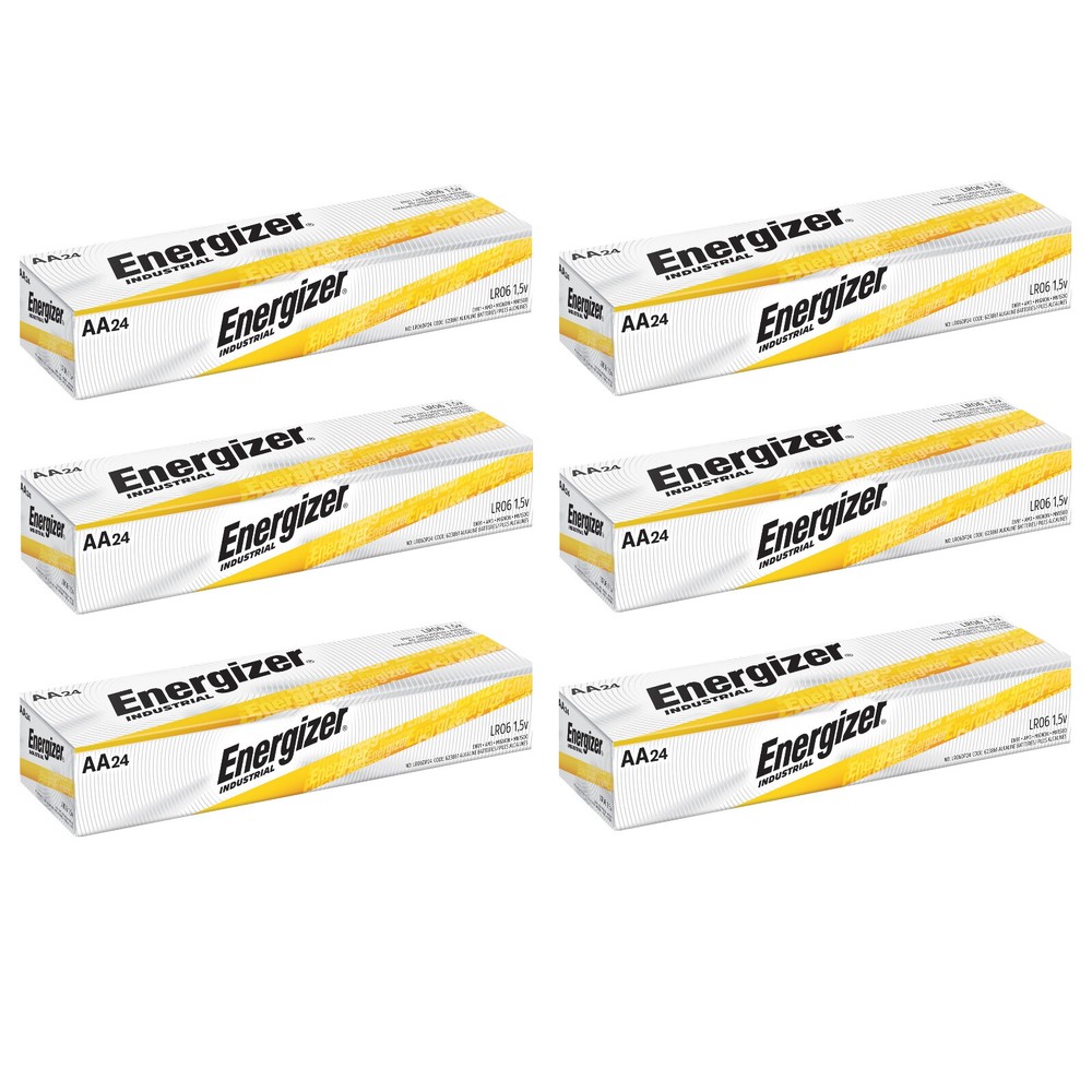 288 Energizer Industrial AA Alkaline Batteries (EN91, LR6)