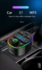Car phone charger BT FM Transmitter Player handsfree support U disk TF card