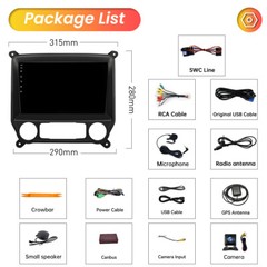 For 2014-2018 Chevrolet Silverado GMC Sierra Apple Carplay Radio Android 12 GPS