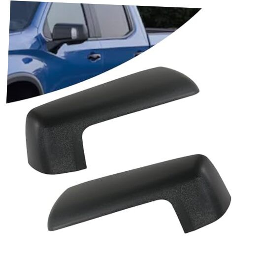 Top Half Mirror Cover Textured Black Compatible with Chevy Silverado 1500/ GMC