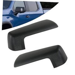 Top Half Mirror Cover Textured Black Compatible with Chevy Silverado 1500/ GMC