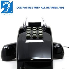 Single Line Classic 2554 Wall Phone with Loud Ringer and Handset Volume, Black –