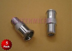 5 Pack F-type Quick Push-On Adapter Male to Female Coax Coaxial Cable Connector