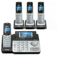 VTech DS6151 Dect 6.0 2 Line Phone system with 4 Handsets DS6151-2 CALL BLOCKIN