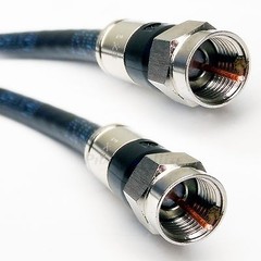 Outdoor 3GHz 18AWG 75 Ohm RG6 Coax Cable PPC Connectors Black White 1ft – 200ft
