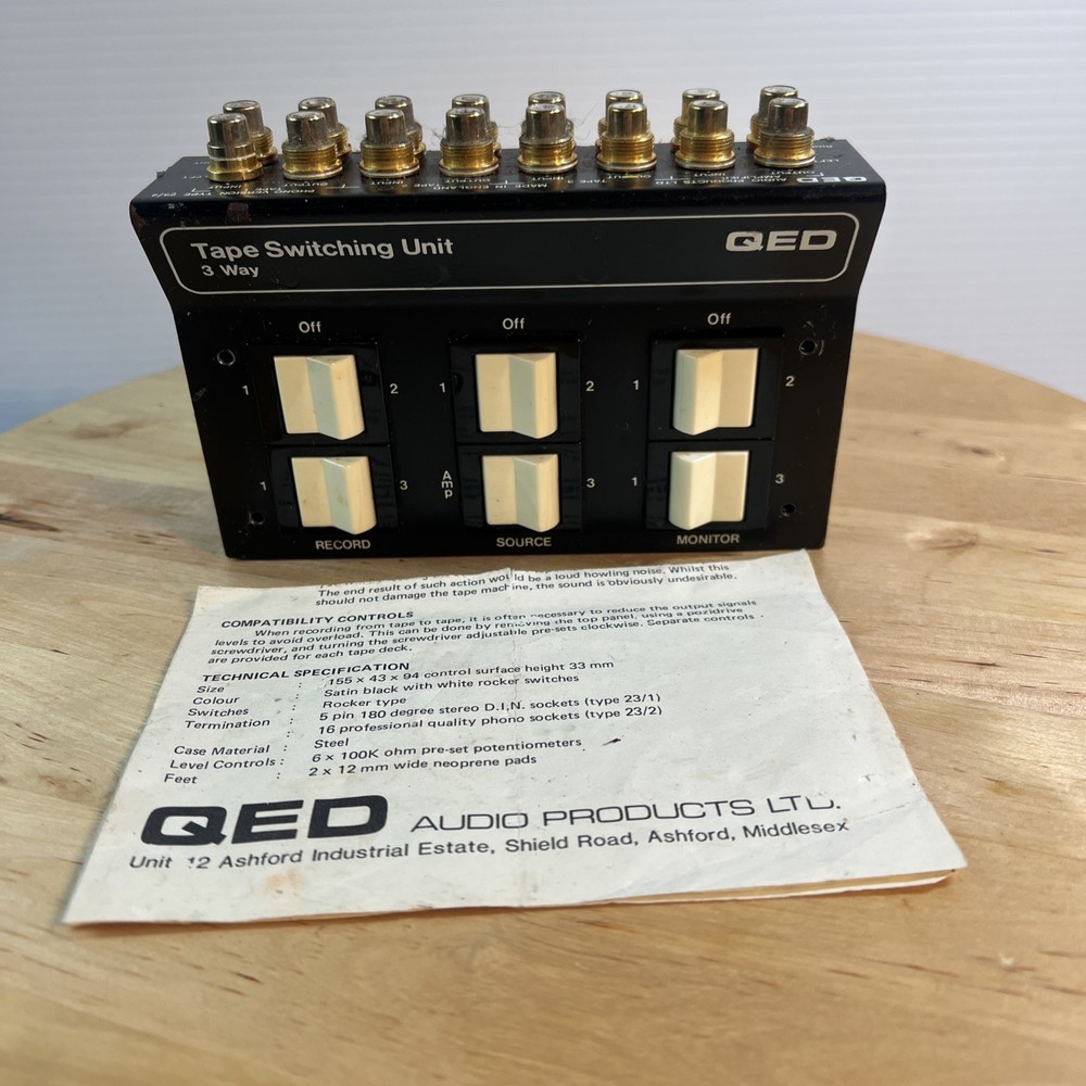 QED 3 Way Tape Switching Unit Parts Only. See Pictures