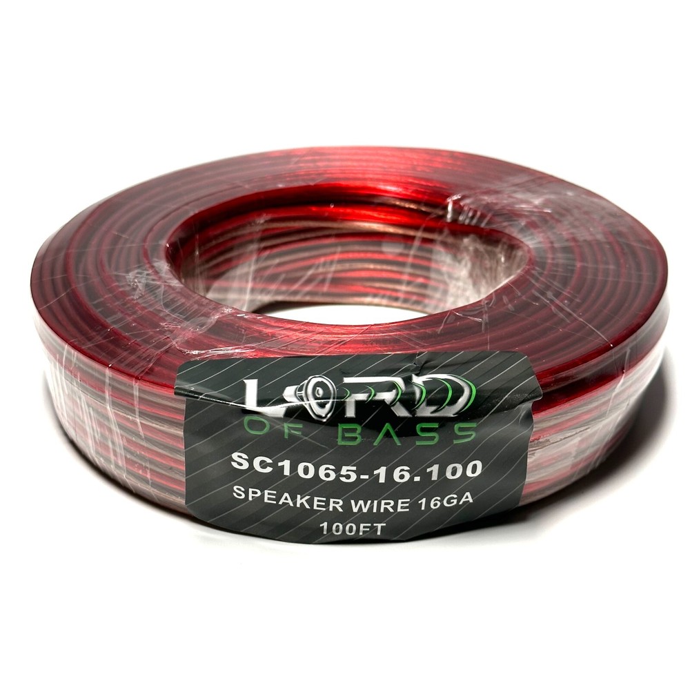 Lord of Bass 16 Gauge 100ft Speaker Wire Cable Car Home Audio CCA