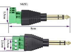 “6.35mm TRS Audio Screw Terminal Block Adapter – 3 Pin Female Connector, 5 Pack”