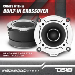 DS18 PRO-TW120 3” PRO Aluminum Super Bullet Tweeter – 240 Watts Max Power – Pair