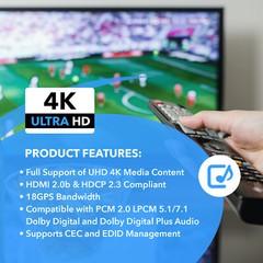 OREI eARC 4K 60Hz Audio Extractor Converter 18G HDMI 2.0 ARC Support – HDA-927