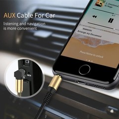 3.5mm Male to Male AUX Cable Cord L-Shaped Right Angle Car Audio Headphone Lot
