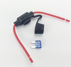 In-Line Car Fuse Holder ATM Blade Mini Fuse 16AWG cable 12/24/32V 25A Waterproof