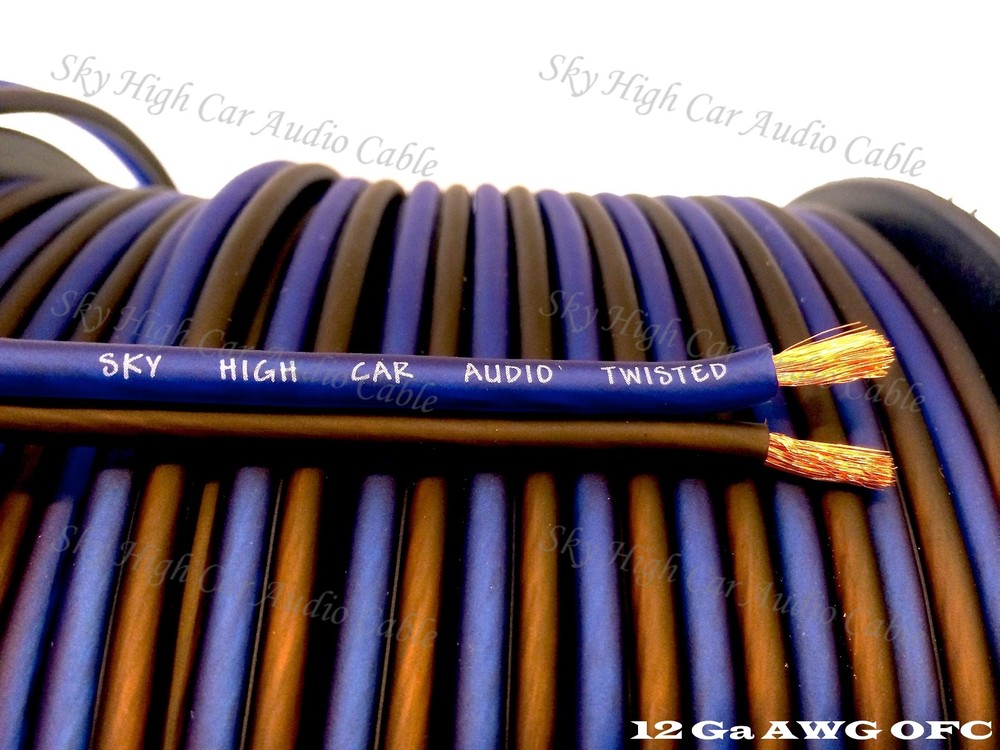 300′ feet OFC TRUE 12 Gauge AWG BL/BK Oxygen Free Speaker Wire Car Home Audio