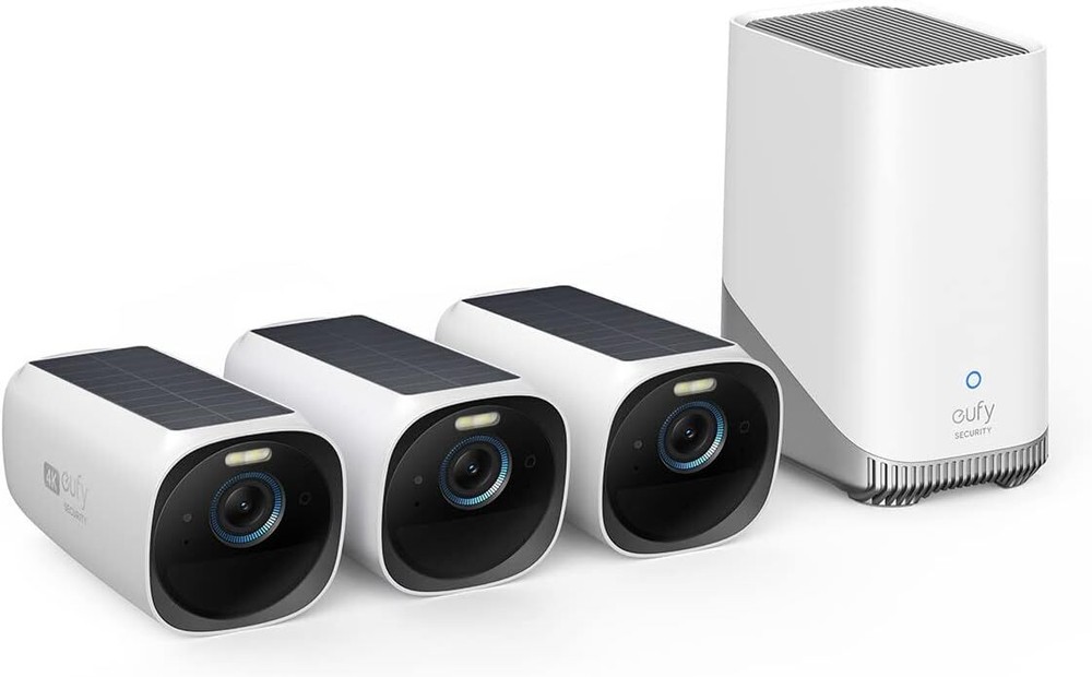 eufy eufyCam3 Wireless Solar Security Camera System 4K Outdoor Cam Local Storage