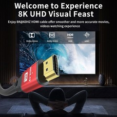 1.5FT HDMI 2.1 Cable – Ultra High Speed, 8K@60Hz, 4K@120Hz for Gaming Excellence