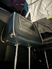Pair 9in Headrest Monitors w/ DVD Player, USB/AV Input, Speakers, Remote