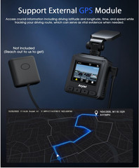Cámara para automóvil con grabación 2K, conexión WiFi y control mediante aplicac