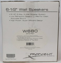 Proficient Audio Systems W680 Premium 6.5″ In-Wall Speakers – Pair NEW