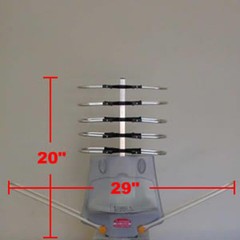 HDTV 1080P Outdoor Amplified Digital Antenna 360 Rotor HD TV UHF VHF FM 150 Mile